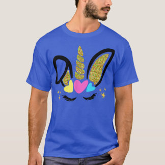 Cute Unicorn Face Rabbit Bunny Easter Day Kinder G T-shirt