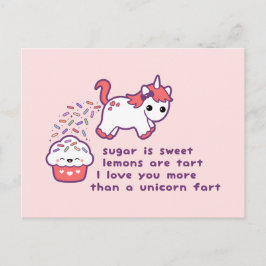 Cute Unicorn Fart Briefkaart