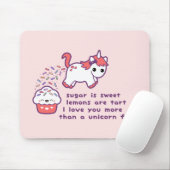 Cute Unicorn Fart Muismat (Met muis)