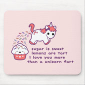 Cute Unicorn Fart Muismat (Voorkant)