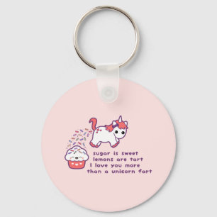 Cute Unicorn Fart Sleutelhanger