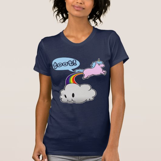 Cute! Unicorn Fart... Toot! T-shirt (Voorkant)