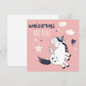 Cute Unicorn Feestdagenkaart (Voorkant / Achterkant)