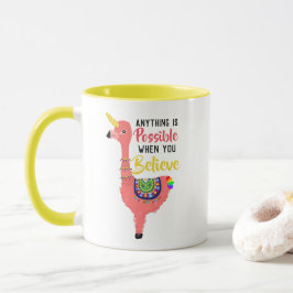 Cute Unicorn Flamingo Llama Inspirerend Quote Mok