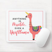 Cute Unicorn Flamingo Llama Inspirerend Quote Muismat (Met muis)