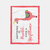 Cute Unicorn Flamingo Llama Inspirerende Unifllama Fleece Deken (Voorkant)
