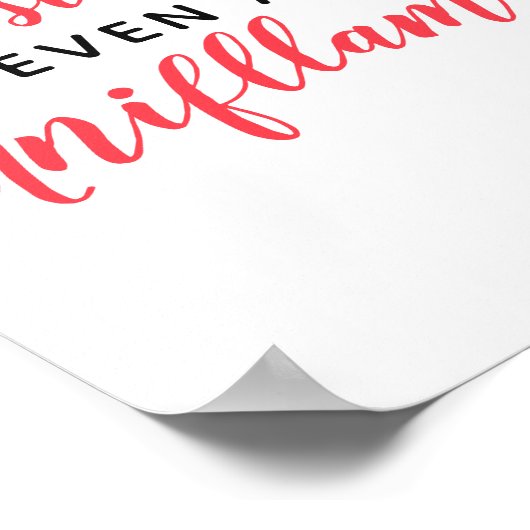 Cute Unicorn Flamingo Llama Inspirerende Unifllama Poster (Hoek)