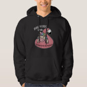 Cute Unicorn Flamingo Zero Flocks Given Saying Hoodie (Voorkant)