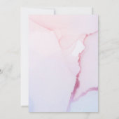 Cute Unicorn Floral Pink Sky Baby shower per post Kaart (Achterkant)