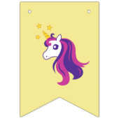 Cute Unicorn Girl Baby shower Bunting Banner Flags (Tweede vlag)