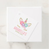 Cute Unicorn Girls Birthday Party Bedankjes Labels (In situ)