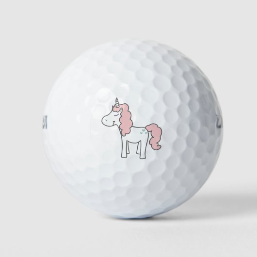 Cute Unicorn Golfballen (Voorkant)