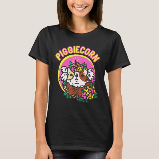 Cute Unicorn Guinee Pig Piggiecorn T-shirt (Voorkant)