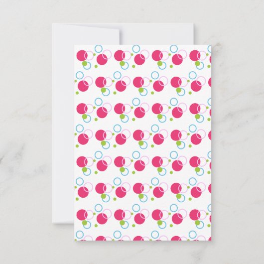 Cute Unicorn Hartelijk dank, kaart met Polka Dots (Achterkant)