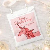 Cute Unicorn Heart Kinder Valentijn Bedankzakje (Geknipt)
