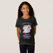 Cute Unicorn heeft een Magical Birthday Kinder Chi T-shirt (Voorkant volledig)