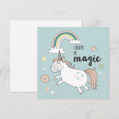 Cute Unicorn Holiday Kaart (Voorkant / Achterkant)