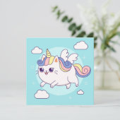 Cute Unicorn Holiday Kaart (Staand voorkant)