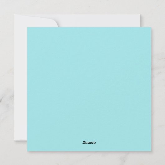 Cute Unicorn Holiday Kaart (Achterkant)