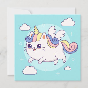 Cute Unicorn Holiday Kaart