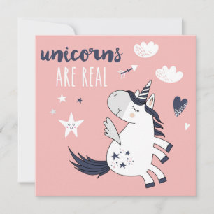 Cute Unicorn Holiday Kaart