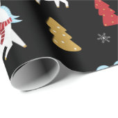 Cute Unicorn Holiday Patroon Cadeaupapier (Rol Hoek)