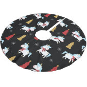 Cute Unicorn Holiday Patroon Kerstboom Rok (Gekanteld)