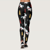 Cute Unicorn Holiday Patroon Leggings (Achterkant)
