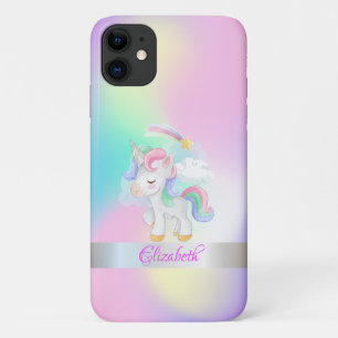 Cute Unicorn Holografische Ombre Case-Mate iPhone Case