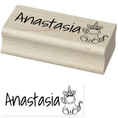 Cute Unicorn Horse Pony Grafische aangepaste naam  Rubberstempel