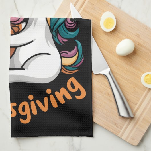 Cute Unicorn Hugs Turkey Happy Thanksgiving Girls Theedoek (Quarter Fold)