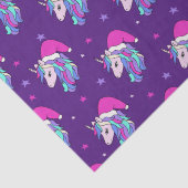 Cute Unicorn in Bright roze santa hat Tissuepapier (Detail)