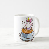 Cute Unicorn In Coffee Cup Gift For Lover Magical  Koffiemok (Voorkant rechts)