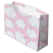 Cute Unicorn in de wolkenzak Large Cadeautasje (Achterkant Gekanteld)