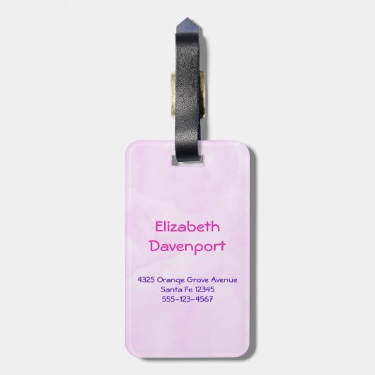 Cute Unicorn in Heart Shaped Glasses Bagagelabel (Achterkant verticaal)