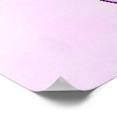 Cute Unicorn in Heart Shaped Glasses Birthday Poster (Hoek)