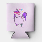 Cute Unicorn in Heart Shaped Glasses Blikjeskoeler (Voorkant)