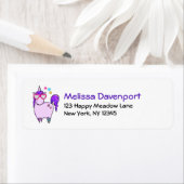 Cute Unicorn in Heart Shaped Glasses Etiket (Insitu)