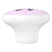 Cute Unicorn in Heart Shaped Glasses Keramische Knop (Zijkant)