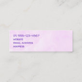 Cute Unicorn in Heart Shaped Glasses Mini Visitekaartje (Achterkant)