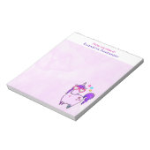 Cute Unicorn in Heart Shaped Glasses Notitieblok (Linkerzijde)