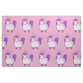 Cute Unicorn in Heart Shaped Glasses Pattern Stof (Fat Quarter)