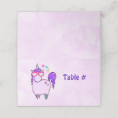 Cute Unicorn in Heart Shaped Glasses Plaatskaartje (Buitenkant ongevouwen)
