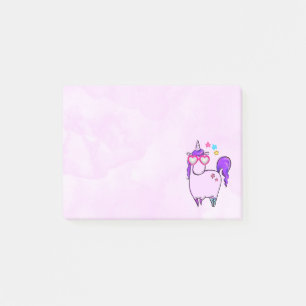 Cute Unicorn in Heart Shaped Glasses Post-it® Notes