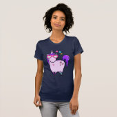 Cute Unicorn in Heart Shaped Glasses T-shirt (Voorkant volledig)