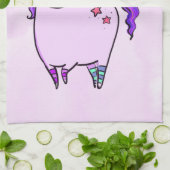 Cute Unicorn in Heart Shaped Glasses Theedoek (Gevouwen)