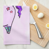 Cute Unicorn in Heart Shaped Glasses Theedoek (Quarter Fold)