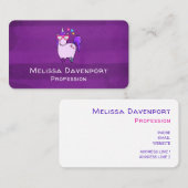 Cute Unicorn in Heart Shaped Glasses Visitekaartje (Voorkant / Achterkant)