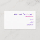 Cute Unicorn in Heart Shaped Glasses Visitekaartje (Achterkant)