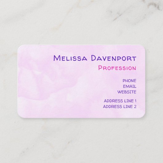 Cute Unicorn in Heart Shaped Glasses Visitekaartje (Achterkant)